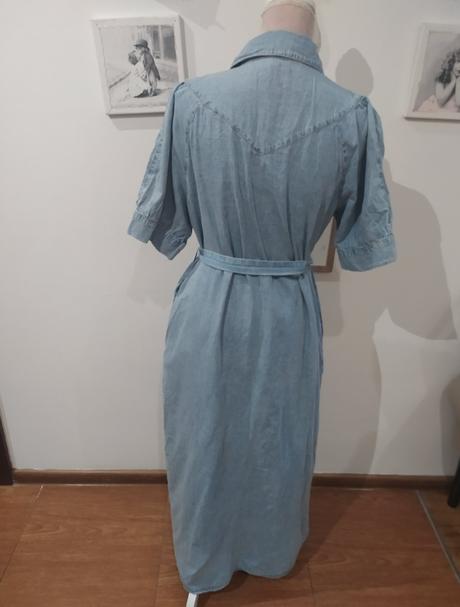 Maxi riflové šaty, l / m