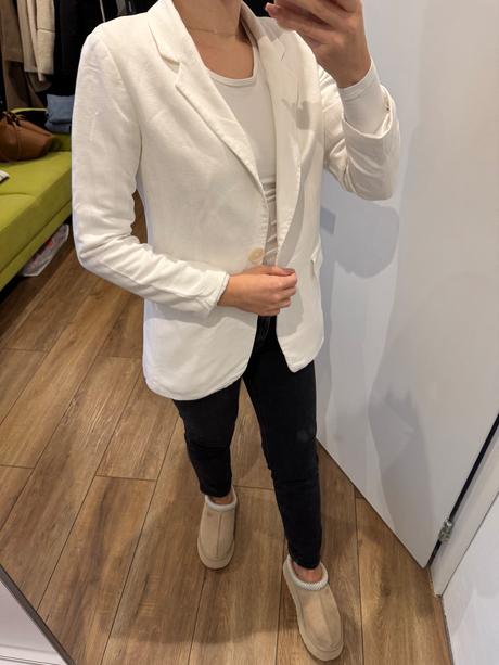 Massimo dutti sako biele ľan, s