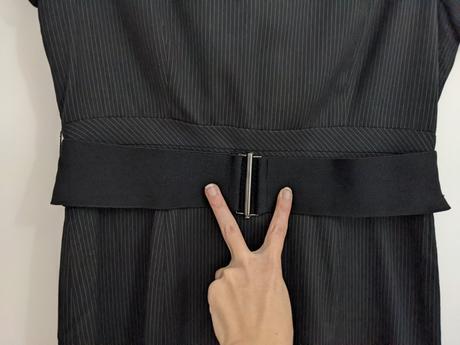 Čierne pásikavé puzdrové šaty, h&m,40