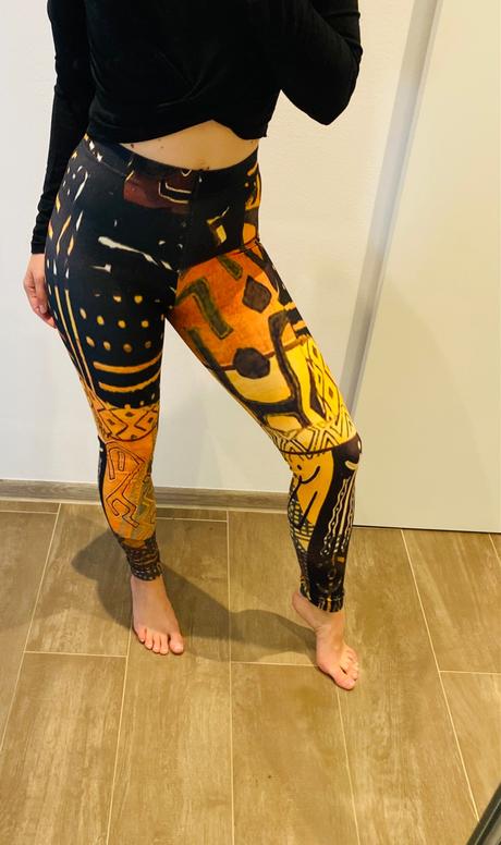Legíny afro print, s
