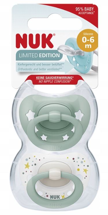Nuk silikónový cumlík signature family love 0-6m,, nuk