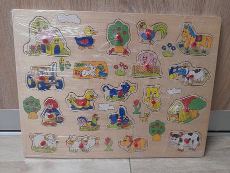 Drevená veľká skladačka/puzzle,