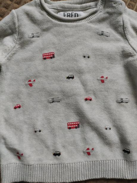 Krásny sivý svetrík veľkosť 74, f&f,74