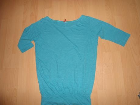 Tyrkysove volne tricko, h&m,m