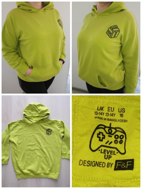 Dievčenská zelená mikina s kapucňou f&f (13-14 r.), f&f,158