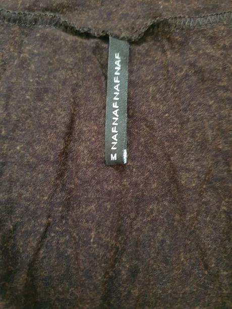 Cokoladovy elasticky top tricko 3/4 rukav, naf naf,s