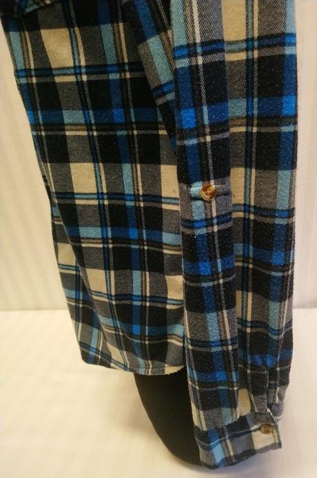 Dámska károvaná modro čierna košeľa, apricot, s