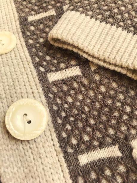 Teplá vlnená svetrová bunda, l