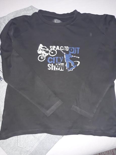 Sivá mikina zn. pepperts a hnedé tričko zn. alive, pepperts,152