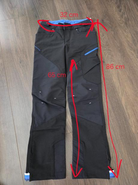 Softshellové nohavice bez zateplenia, decathlon,152