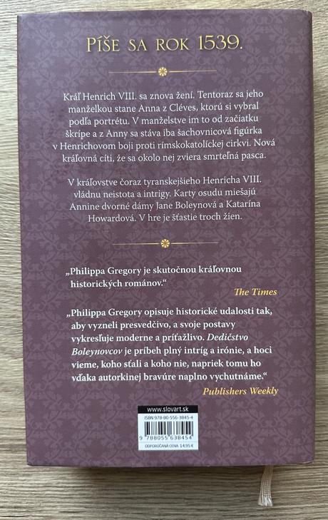 Dedičstvo boleynovcov philippa gregory za 5eur,