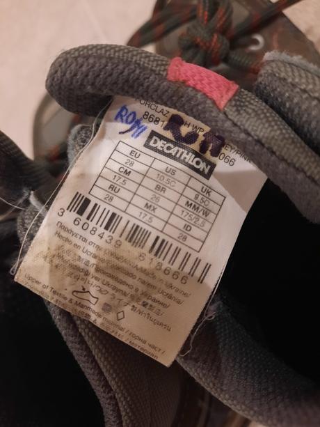 Turistické nepremokavé topánky, quechua,28