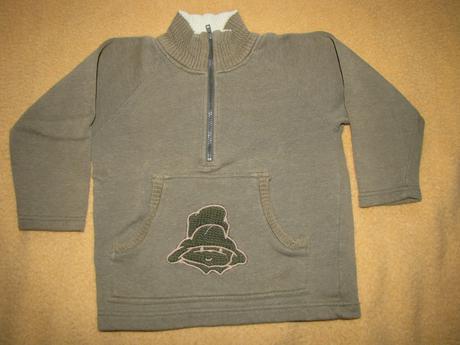 Tmavozelená mikinka paddington bear, h&m,98