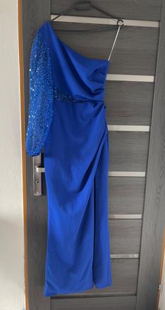 Modré priliehavé šaty, m