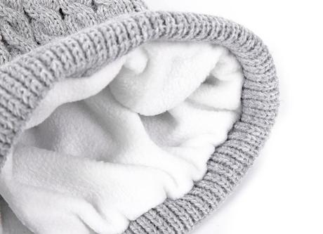 Detský set čiapka,nákrčník a rukavice sivá, 40 / 48