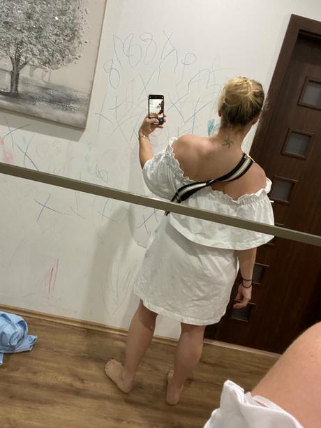 Volanove šaty h&m s vreckami, h&m,m