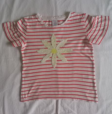 Set - tričko s margarétkou a 3/4-vé capri legíny, lindex,104