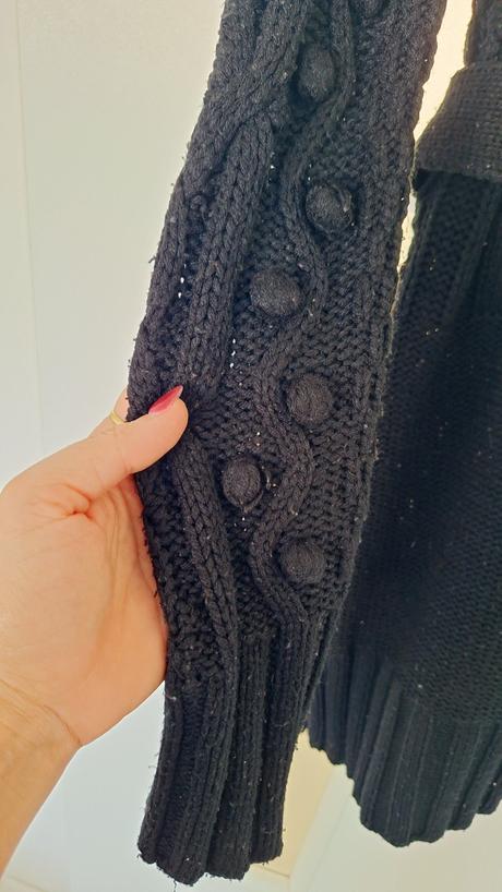 Dlhý hrubý sveter, c&a,xs