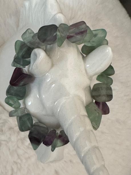 Ručne vyrábaný náramok fluorit so zámerom pre vás, 