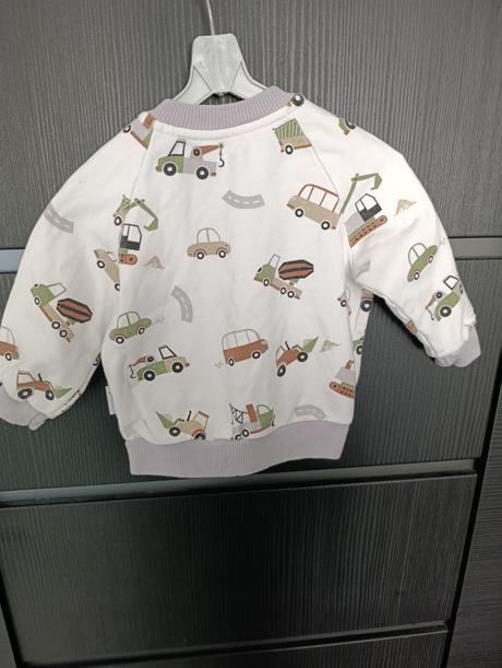 Mikina na zips autíčka 74, 74