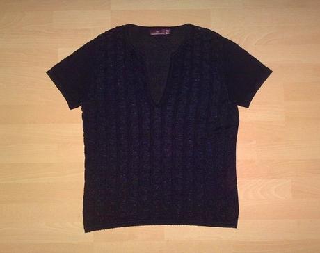 Cierne pánske úpletové tričko, zara,l