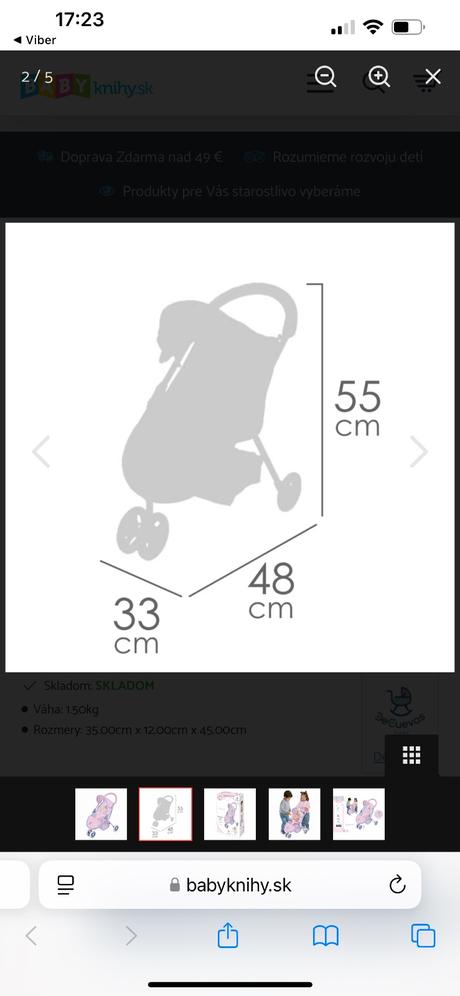 Športový kočík pre bábiky decuevas toy pc 39eur,