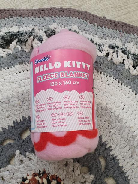 Flaušová deka hello kitty, 