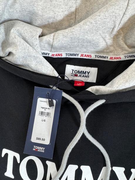 Tommy jeans pánska čierna mikina, tommy hilfiger,l