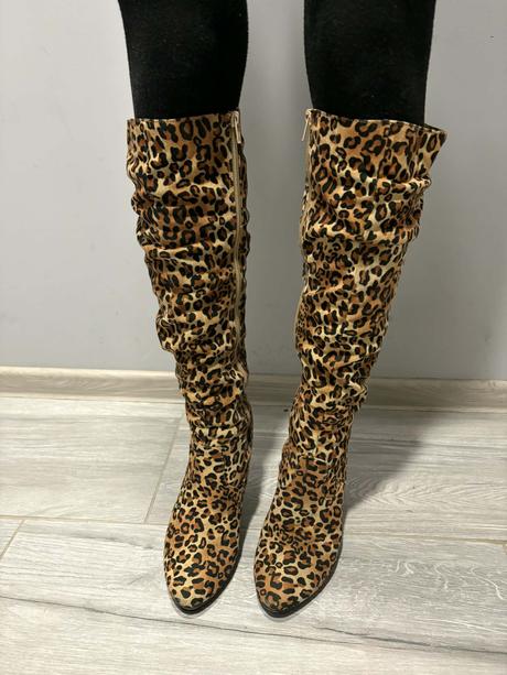 Čižmy s leopardím vzorom, 39