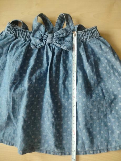 Bodkovaná suknička s trakmi, h&m,140