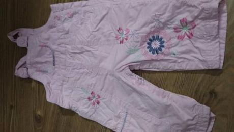 Podšité nohavice na traky, málo nosené 9-12mes., m&co,104