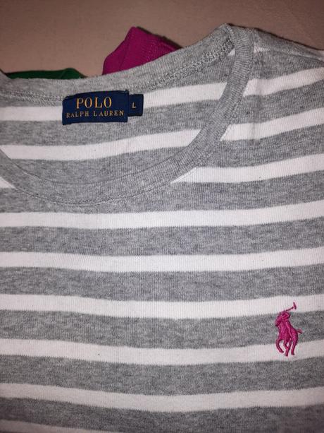 Prúžkové tričko originál rl-l, ralph lauren,l