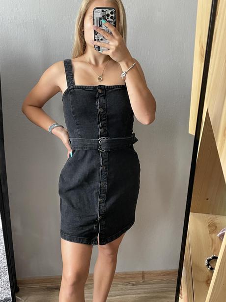 Riflové šaty, bershka,xs