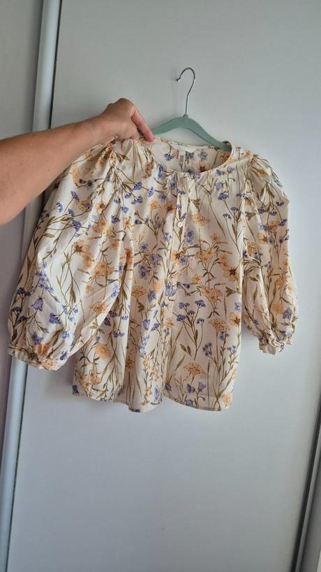 Blúzka s puf rukávmi, h&m,m