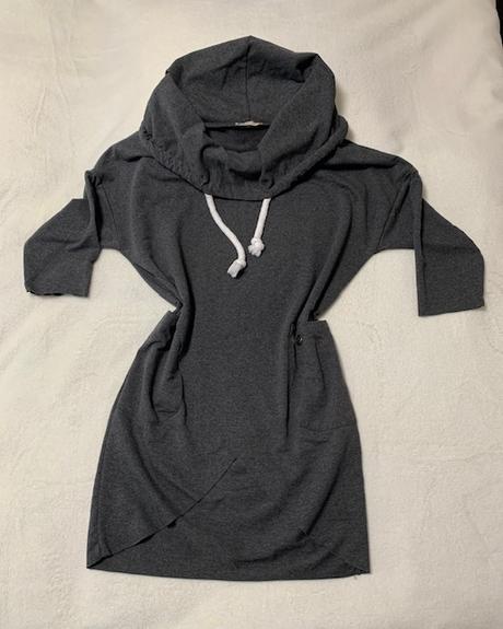 Mikinové asymetrické dlhšie tričko,