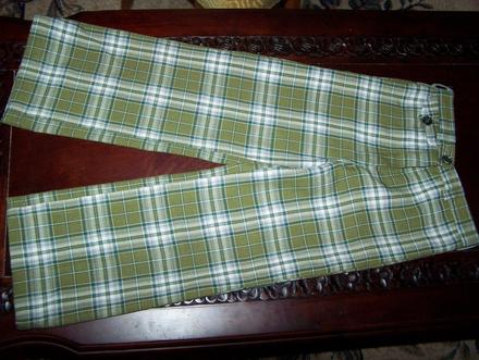 Kárované teplé nohavice na chudšie dieťatko, 116