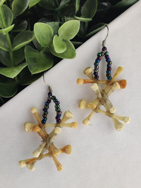 Handmade kostičkové náušnice,