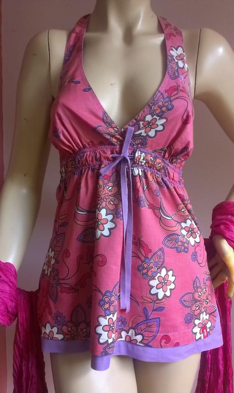 Letný top na viazačku, esprit,s