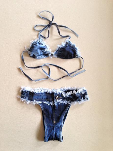 Denim bikiny beach plavky vel.s/m, m / s