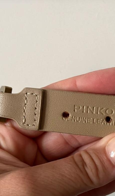 Pinko luxusný kožený opasok m-l, pinko