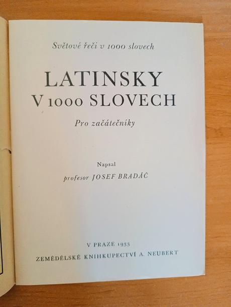 Svetové reči - latinsky pre začiatočníkov (1933), 