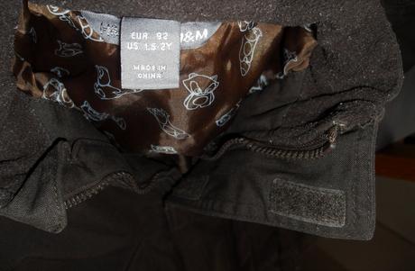 Hnedá bunda s reflex.prvkami, h&m,92