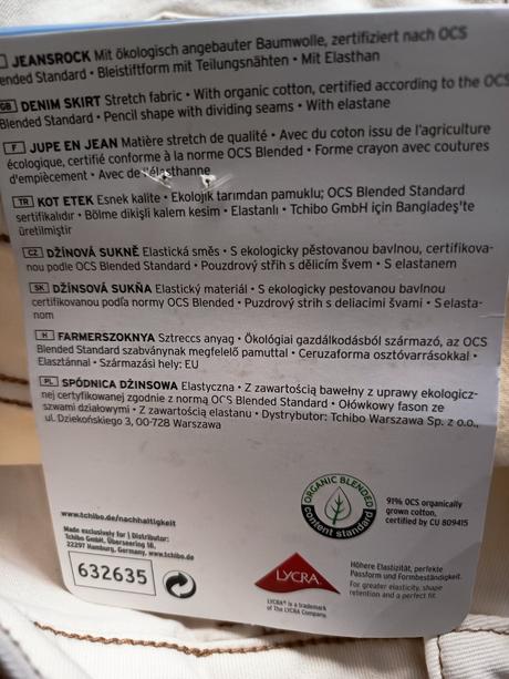 Nová džínsová sukňa tchibo 42, tchibo,42
