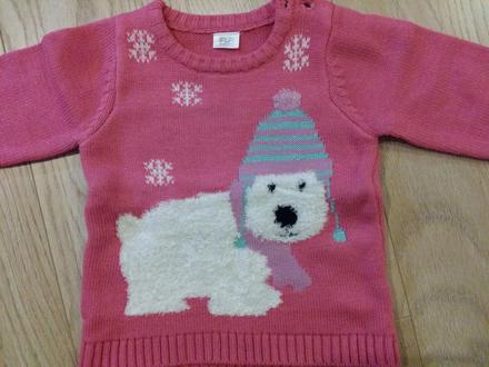 Pulóver dievčenský, f&f, veľ.86 (veľmi zachovalý), f&f,86