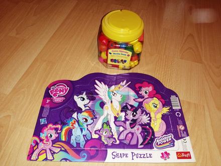 Drevené koráliky a puzzle mlp,
