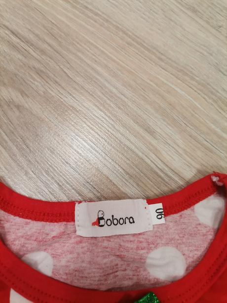 Dievčenské červene vianočné šaty, 92