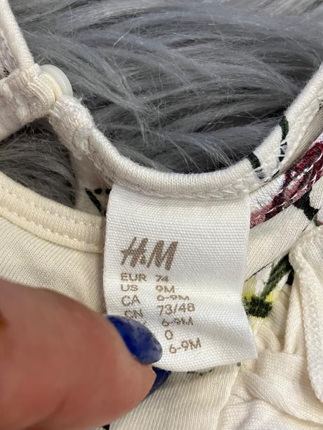 Dievčenské šaty vzorované h&m (74), h&m,74