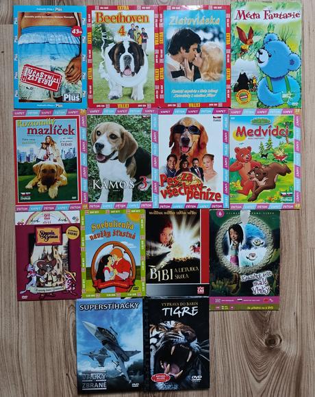 Dvd filmy, rozprávky,