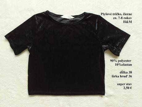 Sametové tričko, h&m,128