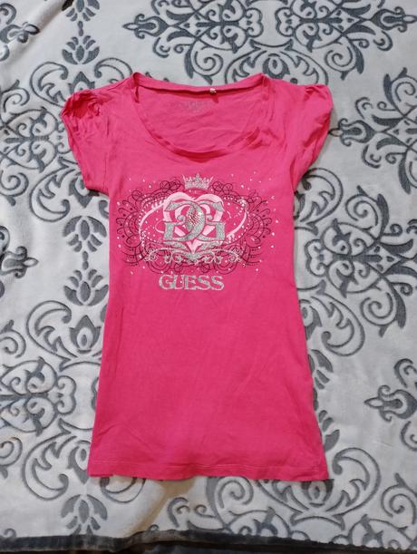 Guess ružové dámske tričko, guess,s